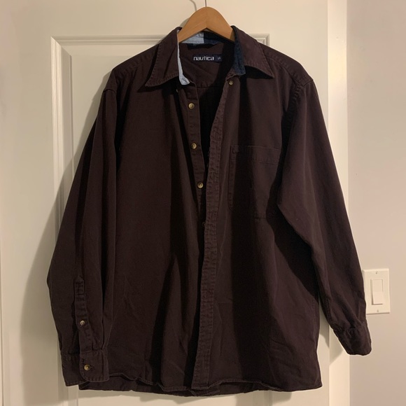 Vintage Plum Nautica Button Down Shirt - Picture 3 of 5